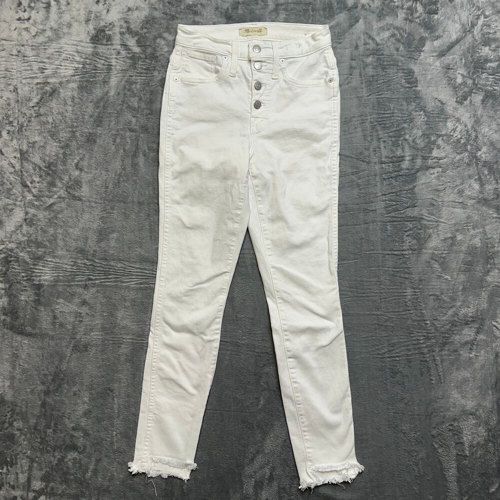 Madewell 10” High Rise Skinny Jeans Women’s Size 24 White